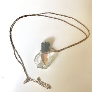 Feather Jar Necklace